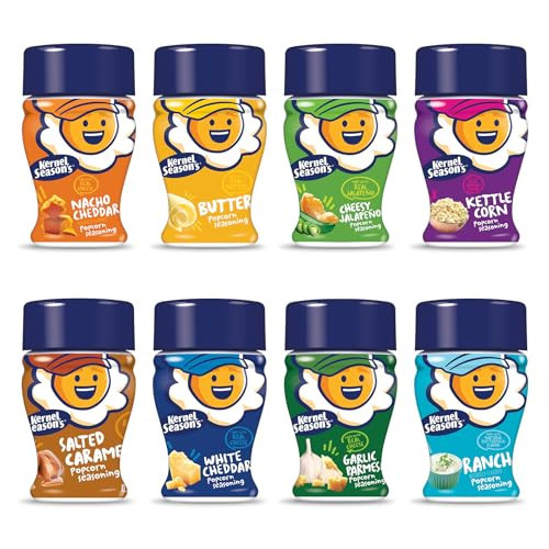 Kernel Season's Popcorn Seasoning Mini Jars Variety Pack, 0.9 Ounce (Pack of 8) | Amazon (US)
