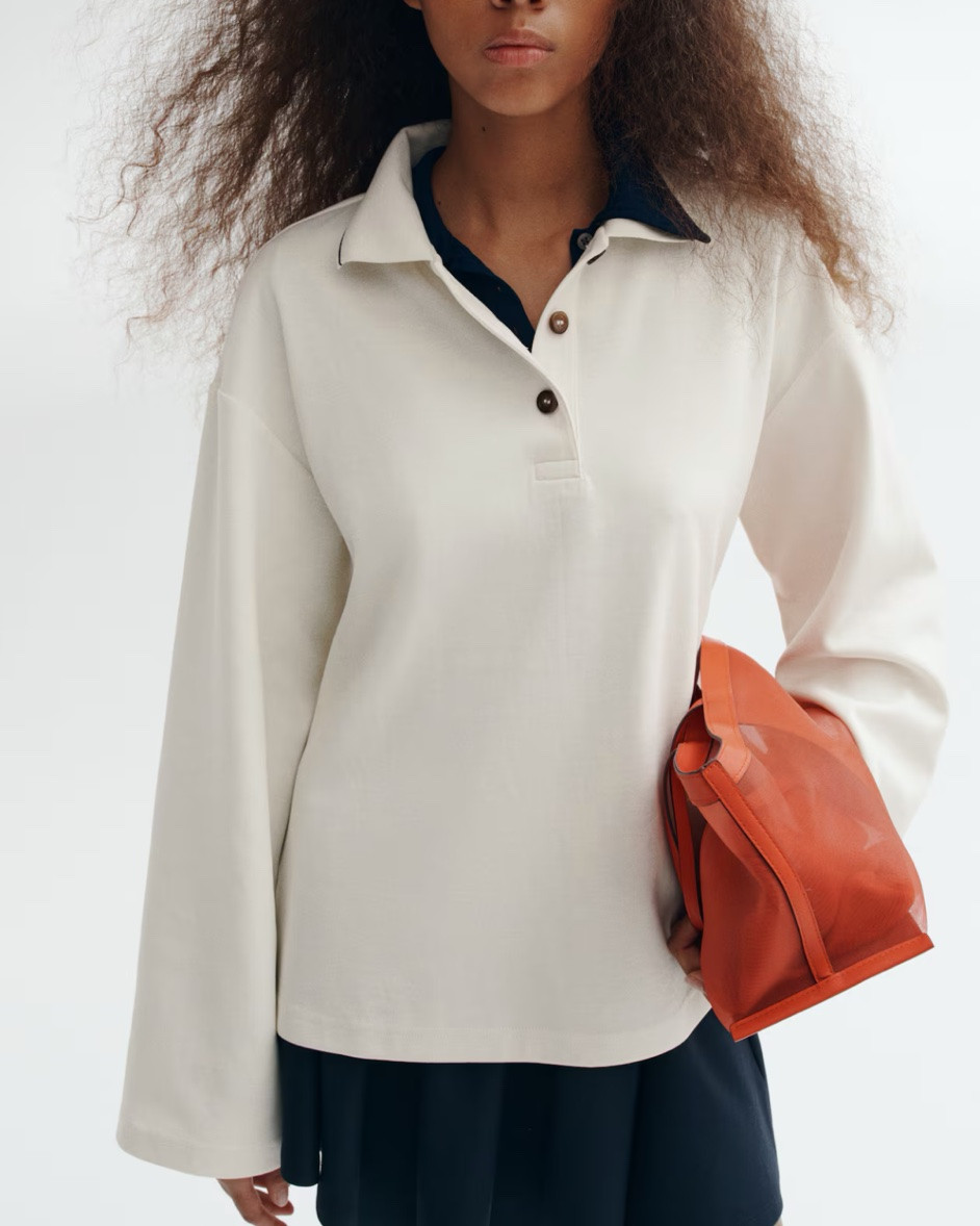 Cream collared sweater
Polo sweater

#LTKSeasonal