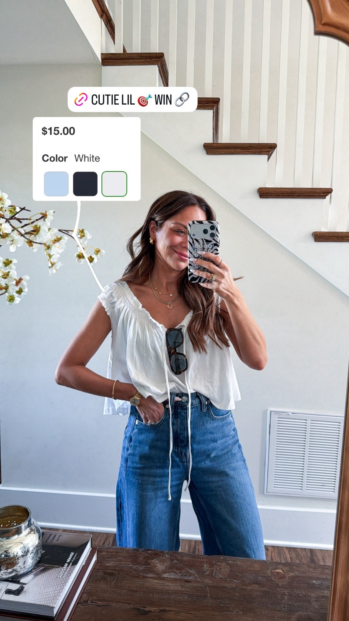 Cutest easy simple spring outfit! Small top 24 jeans 

#LTKootd #LTKgrwm #LTKdayinmylife