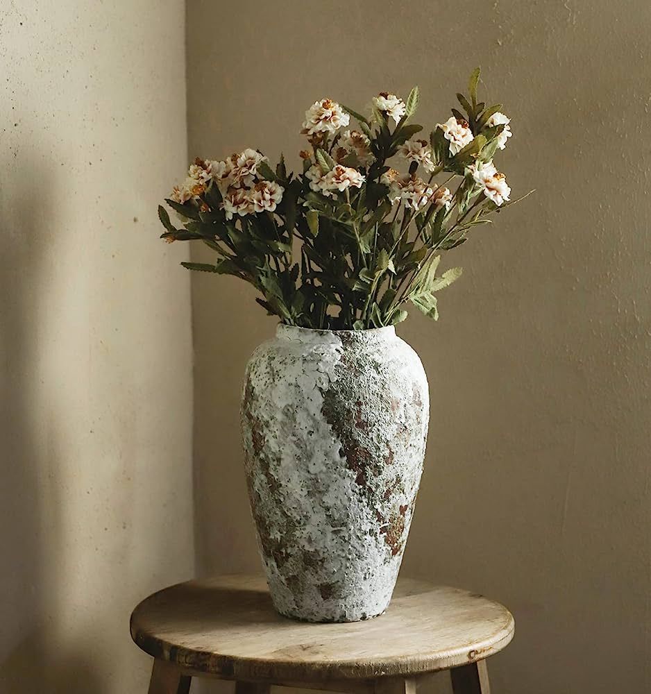 Rustic Ceramic Flower Large Vase, Vintage Floor Tall Vase Farmhouse Decor for Living Room Entrywa... | Amazon (US)