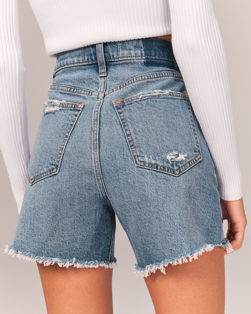 Women's High Rise Dad Shorts | Women's | Abercrombie.com | Abercrombie & Fitch (US)