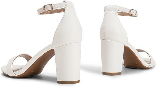 DREAM PAIRS Women's Chunk Low Heel Pump Sandals | Amazon (US)