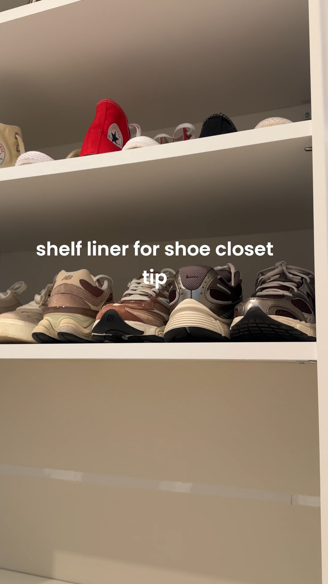 Closet liner tip for
Easy installation