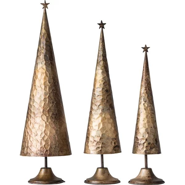 Metal Cone Shaped Christmas Tabletop Tree | Wayfair North America