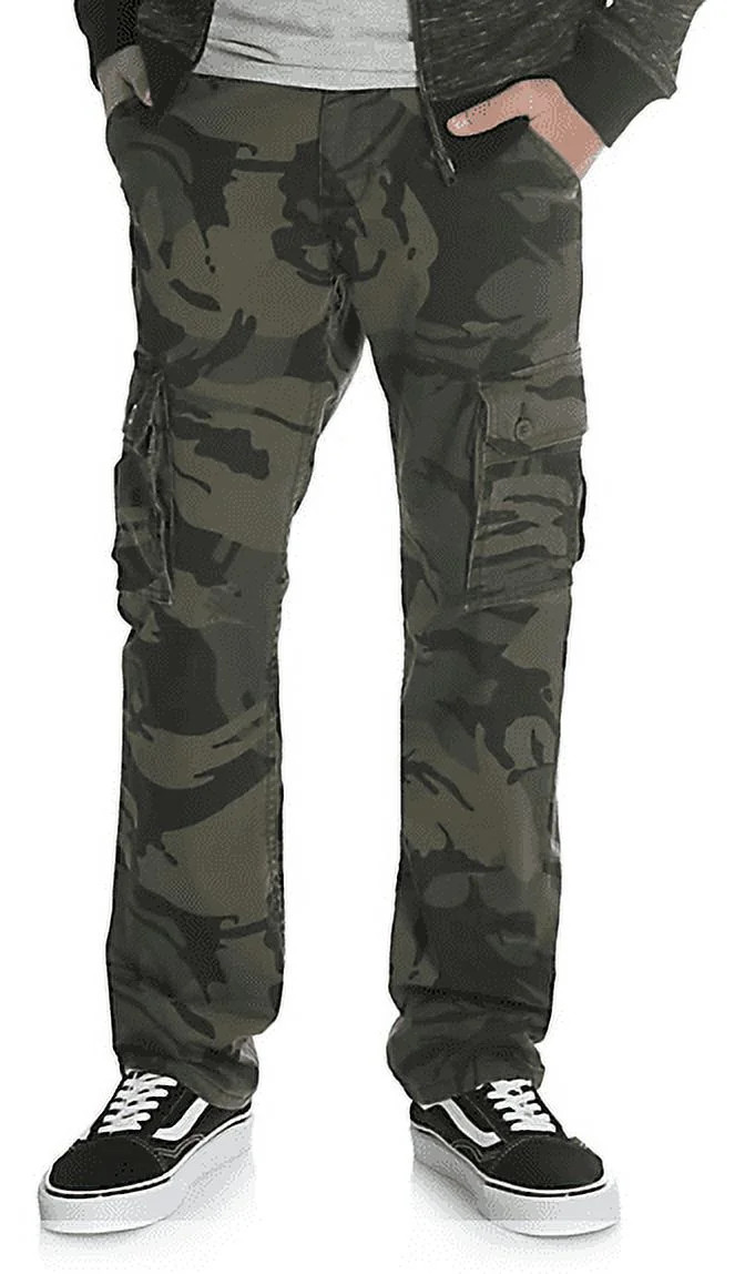Wrangler Boys Stretch Cargo Pants, Sizes 4-16 & Husky - Walmart.com | Walmart (US)
