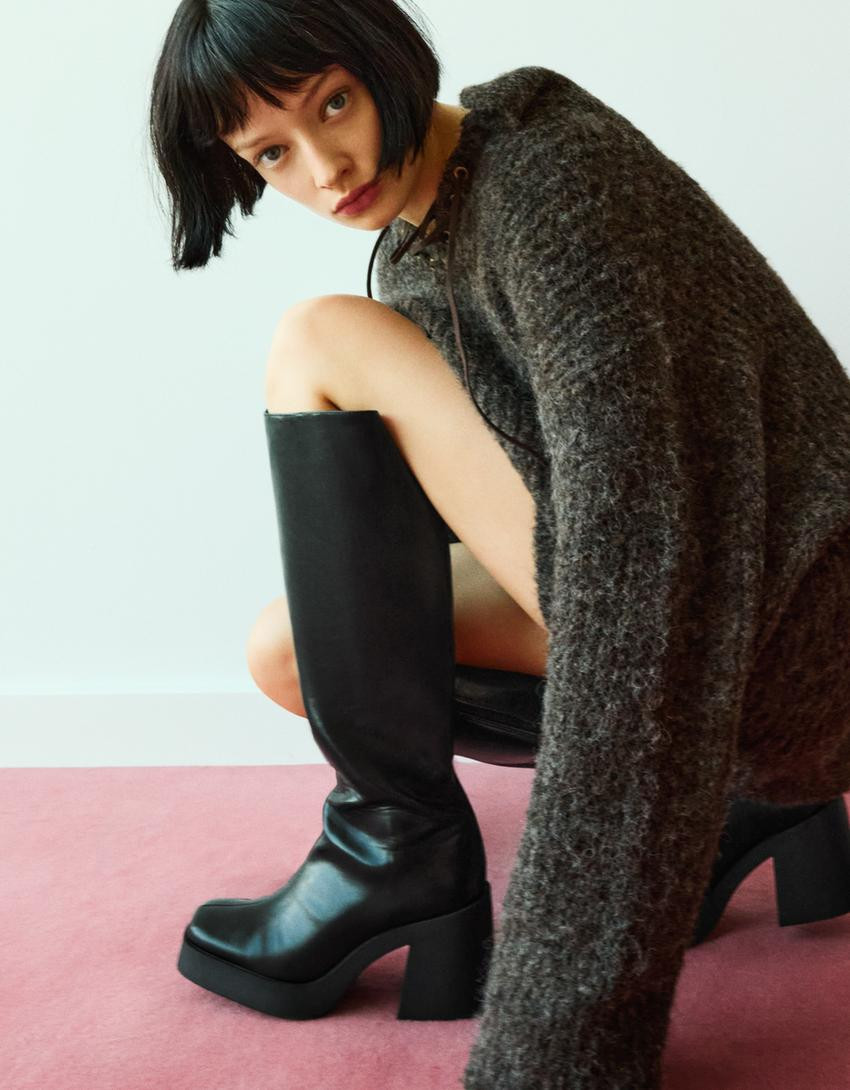 Stiefel mit Plateauabsatz - Damen | Bershka DE