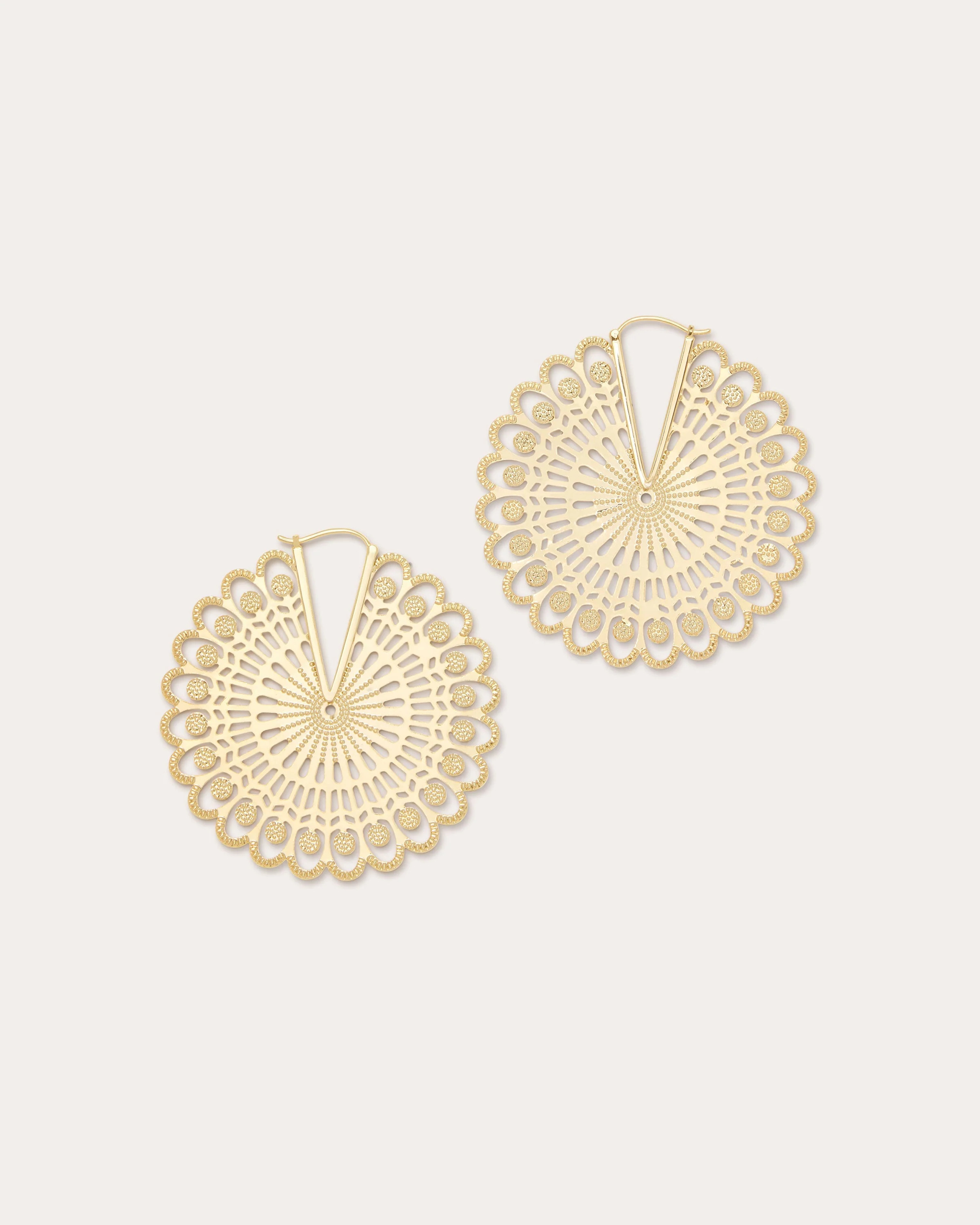 Diya Scalloped Earrings in Gold | Ramy Brook