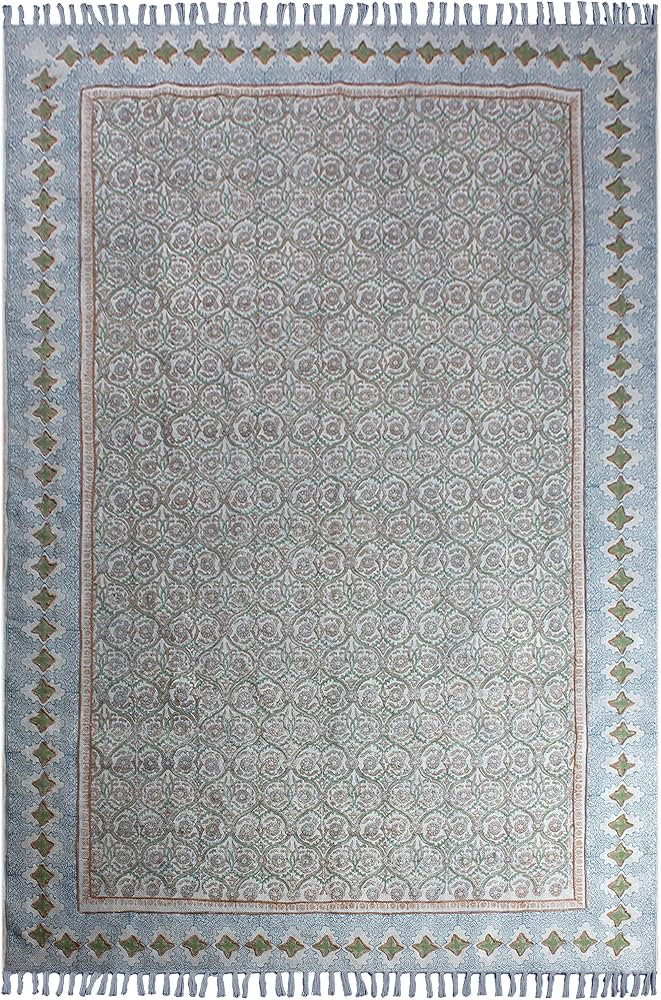 Kilim Runner 2.6x8 Cotton Runner Thick 0.19" Handmade Boho Flatweave Grey Geometric Design Easy W... | Amazon (US)