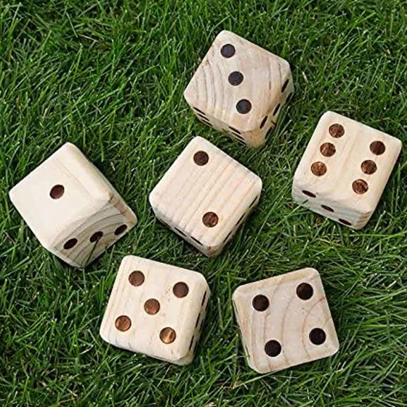 Wooden 6 Piece Giant Dice Set | Wayfair North America