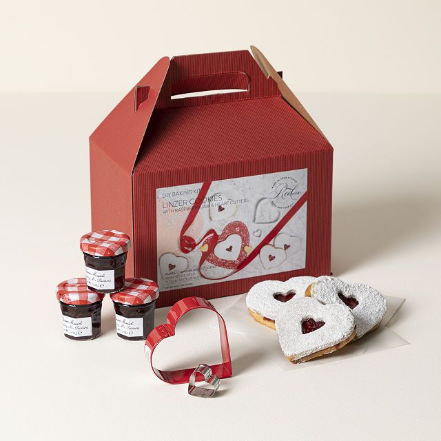 Heart-Shaped Linzer Cookie Baking Kit | UncommonGoods