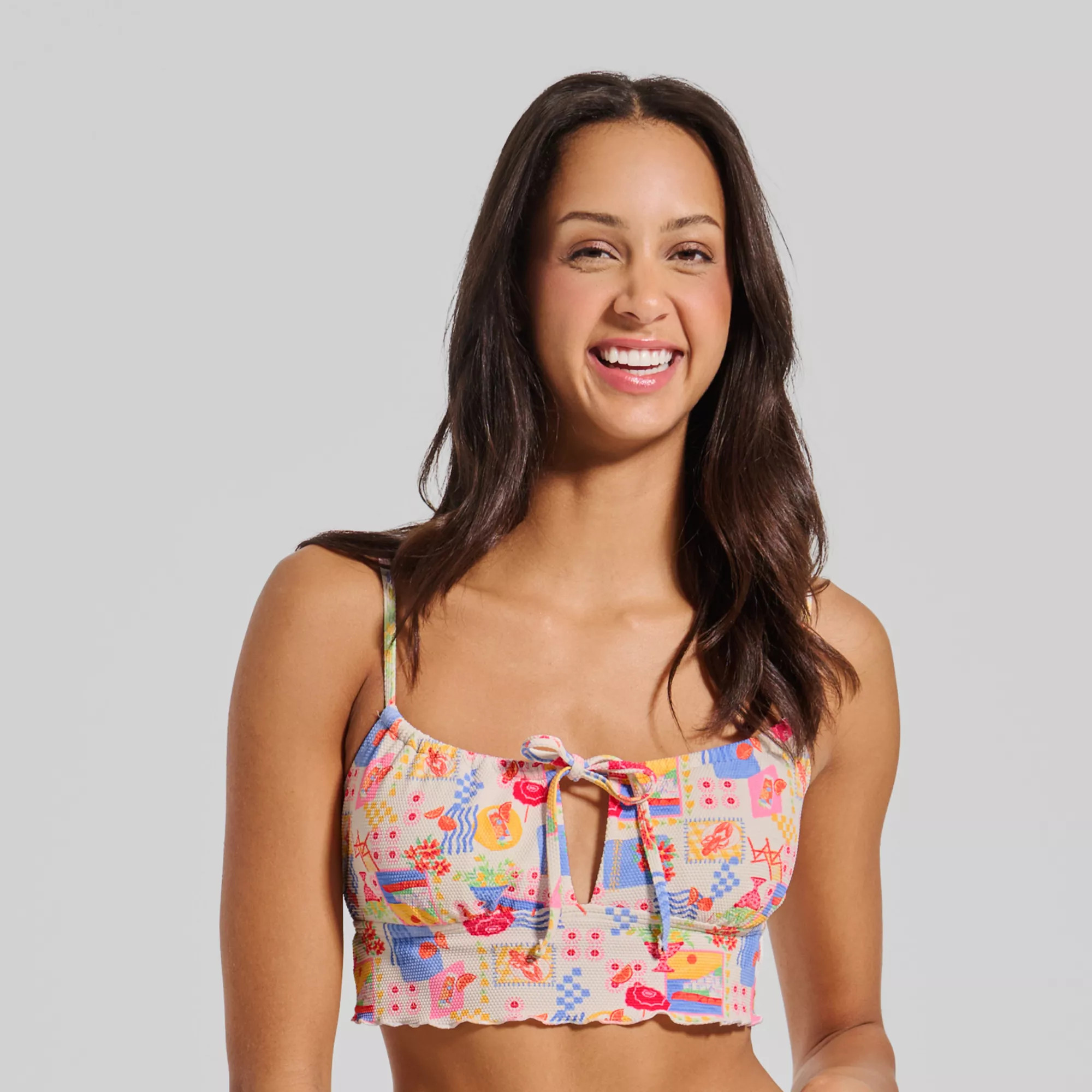 Juniors' Ninety-Nine\u00b0 Tunneled Midkini Swim Top | Kohl's
