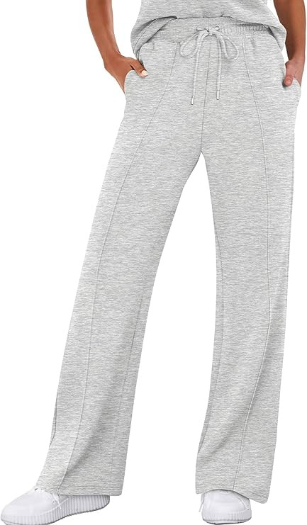 ANRABESS Women's Wide Leg Sweatpants High Waist Baggy Flared Pants Drawstring Athletic Joggers Sw... | Amazon (US)