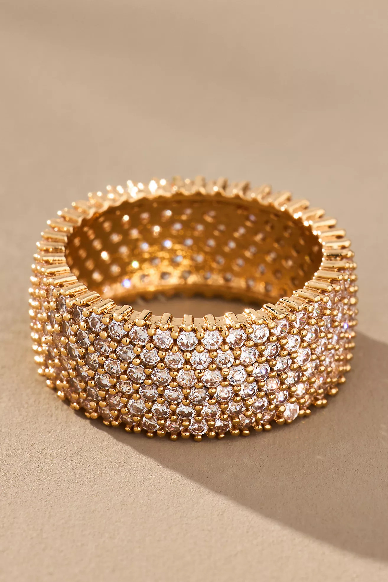 Ettika Crystal Thick Band Ring | Anthropologie (US)
