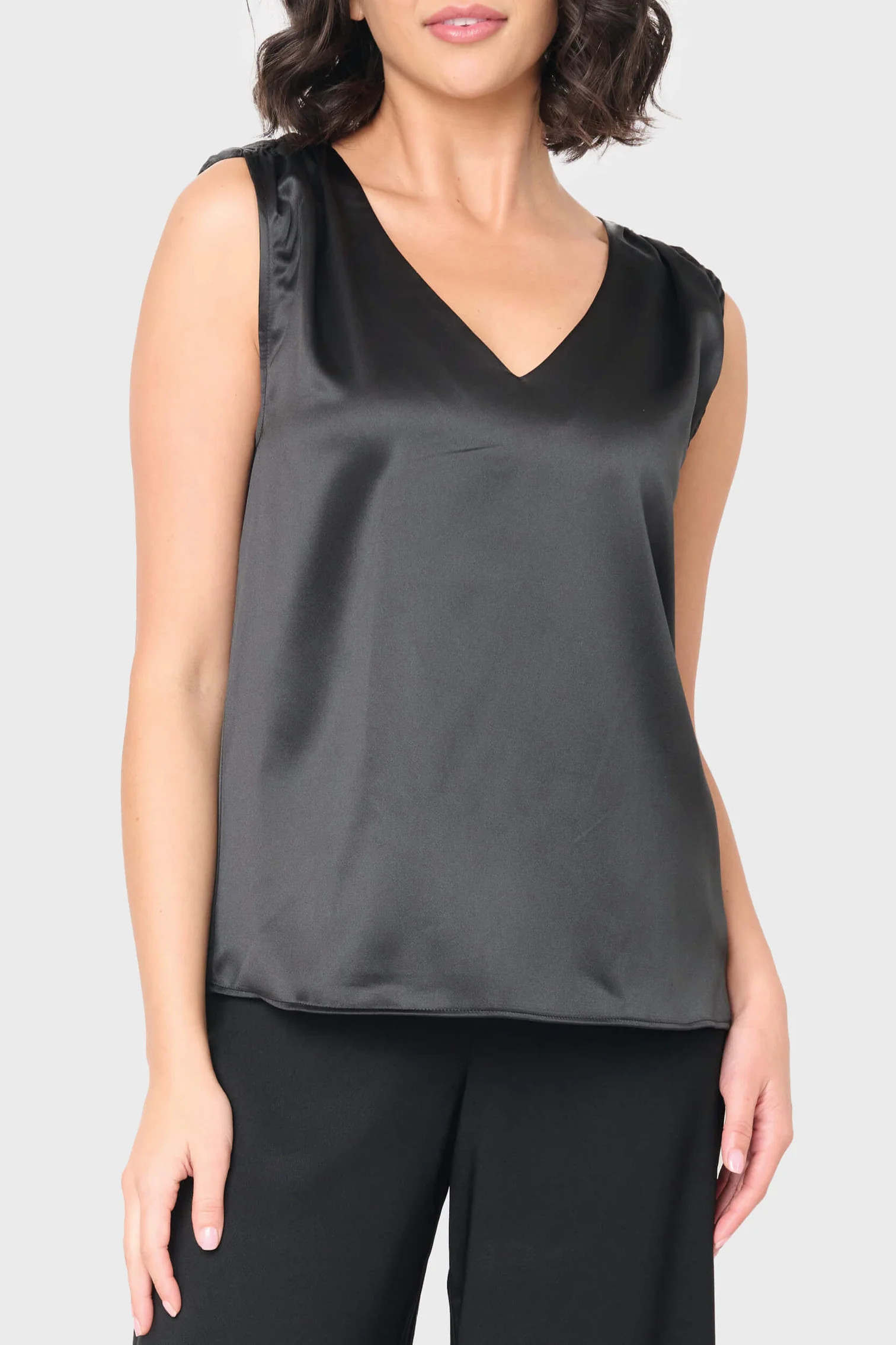 Reverly Cinched Detail Satin Top | Gibsonlook