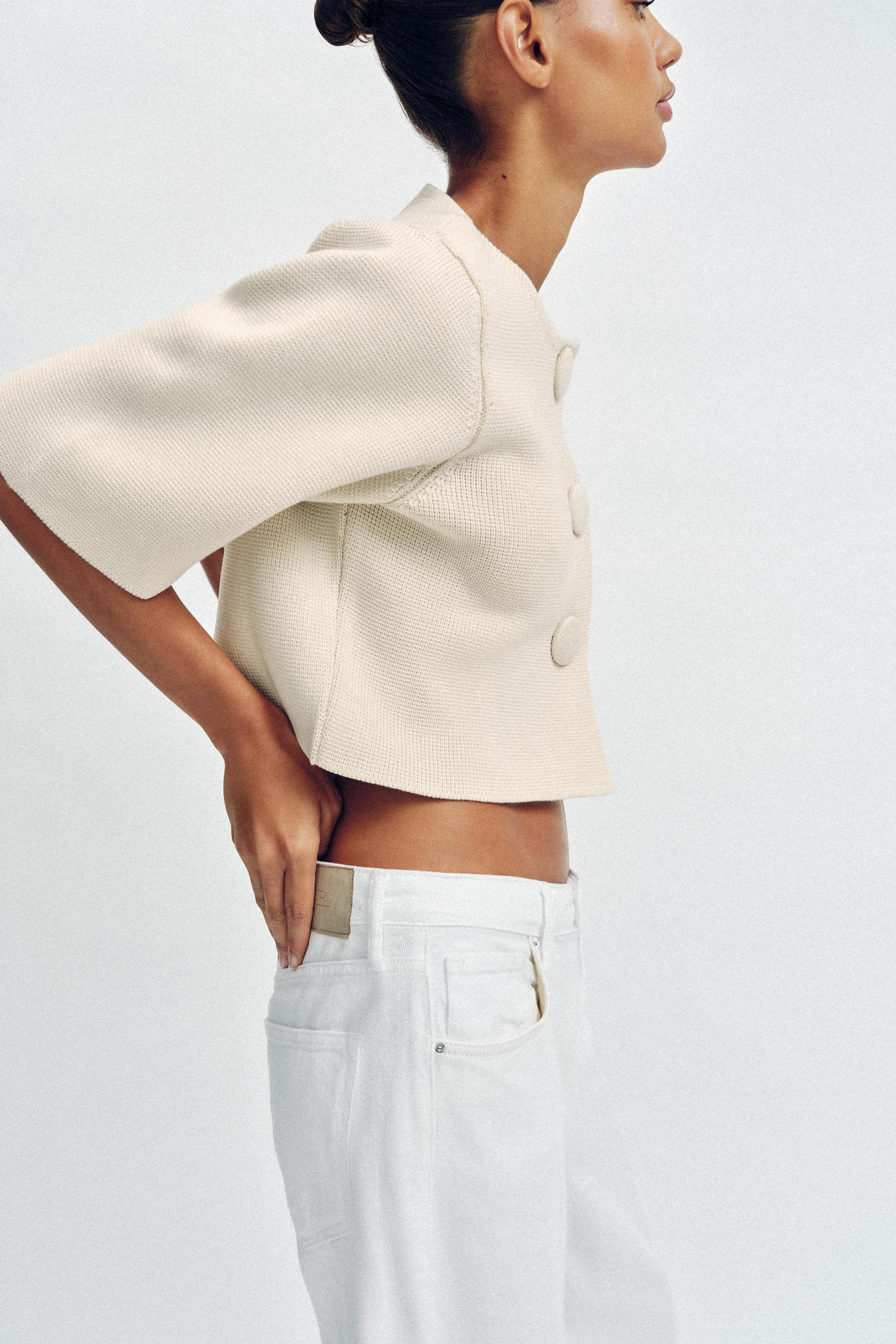 CROPPED KNIT JACKET | Zara US