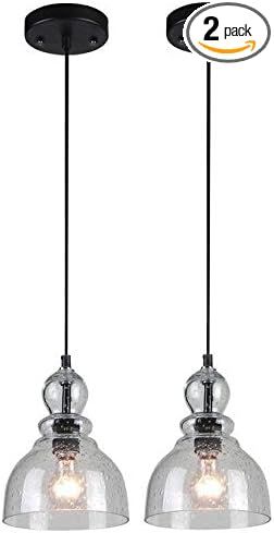 Westinghouse 6100800 Industrial One-Light Adjustable Mini Pendant with Handblown Clear Seeded Gla... | Amazon (US)