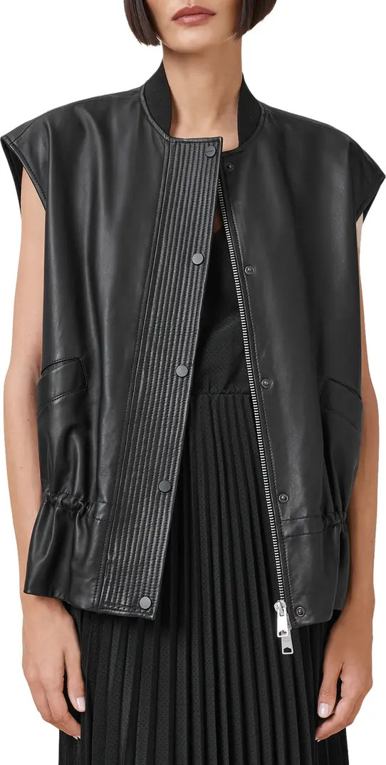 Sofi Leather Bomber Vest | Nordstrom