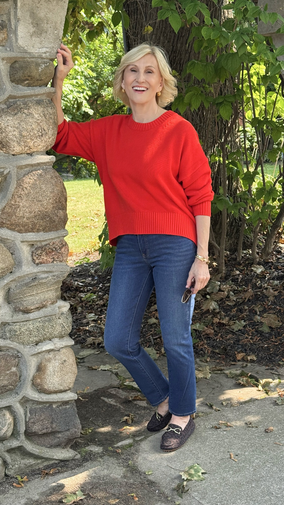 A red sweater is one of those pieces that does all the work for you ❤️ I love how this Quince sweater adds a pop of color to an otherwise simple outfit. Paired with my favorite denim and loafers, it’s comfortable, easy, and still feels pulled together — exactly the kind of outfit I love for everyday wear.

#LTKSeasonal #LTKOver40 #LTKootd