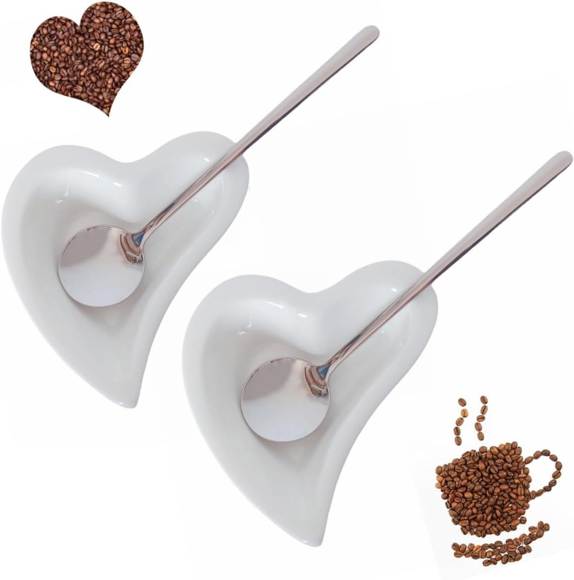 Coffee Spoon and Rest Set, Heart Coffee Spoon Rest for Coffee Bar Small Spoon Rest for Coffee Sta... | Amazon (US)