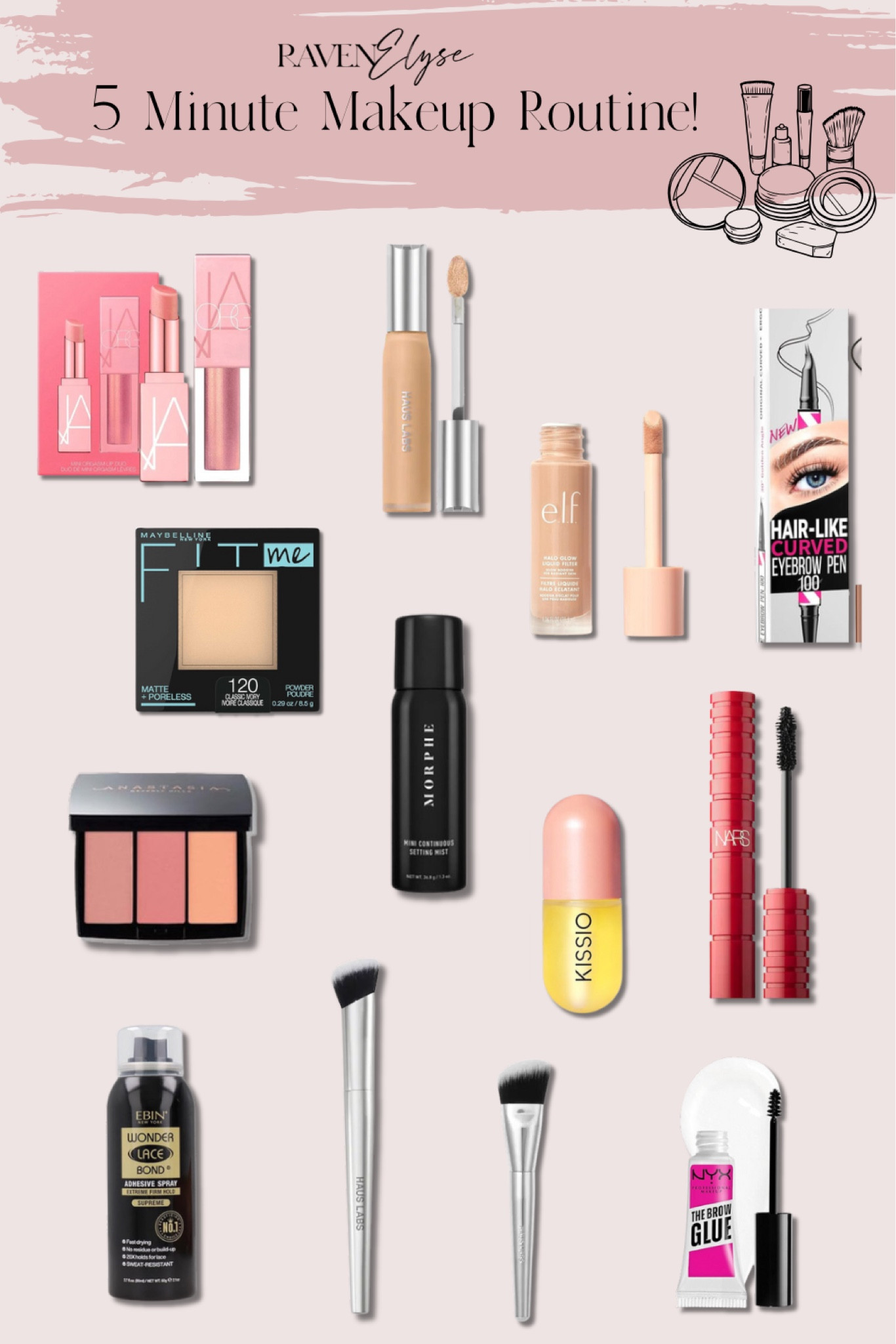 This is a guide to my 5 Minute Makeup routine-! I don’t always have time for a full face, so I use these for simple- quick coverage-!💕

#LTKStyleTip #LTKBeauty #LTKItBag