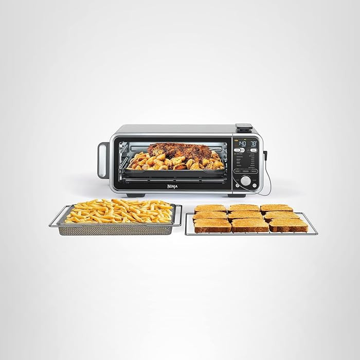 Ninja, Toaster Oven, Air Fryer, Thermometer, Toaster Oven Air Fryer Combo, Stainless Steel, Quick... | Amazon (US)