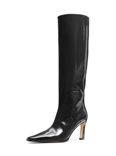 Michael Kors Women's Darrah Heeled Boot, Black/Patent Leather, 11 | Amazon (US)