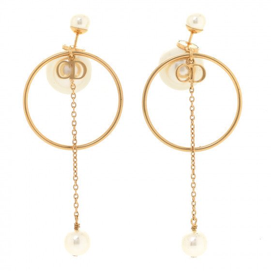 CHRISTIAN DIOR

Pearl Tribales Dangle Chain Earrings Gold | Fashionphile