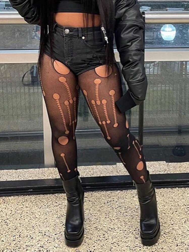 1pc Unbreakable Sexy Stockings, Fishnet Tights, Tempting Leggings Sheer Pantyhose | SHEIN