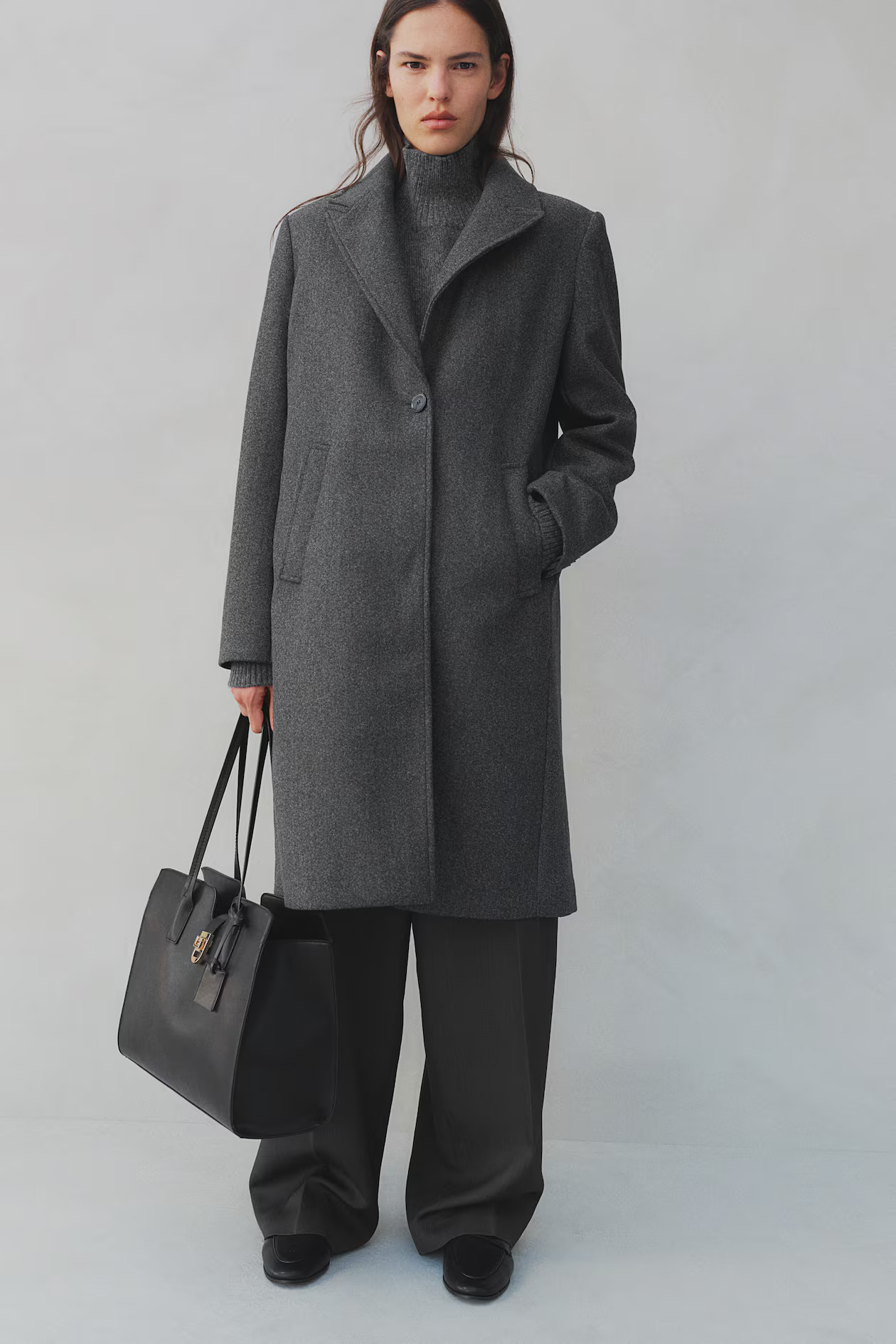 Coat with Shoulder Pads | H&M (US + CA)