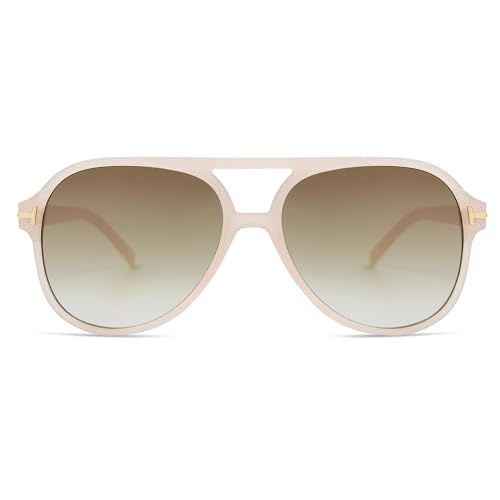 Retro Square Aviator Sunglasses Womens Mens 70s Classic Vintage Oversized Sun Glasses AR82173 | Amazon (US)