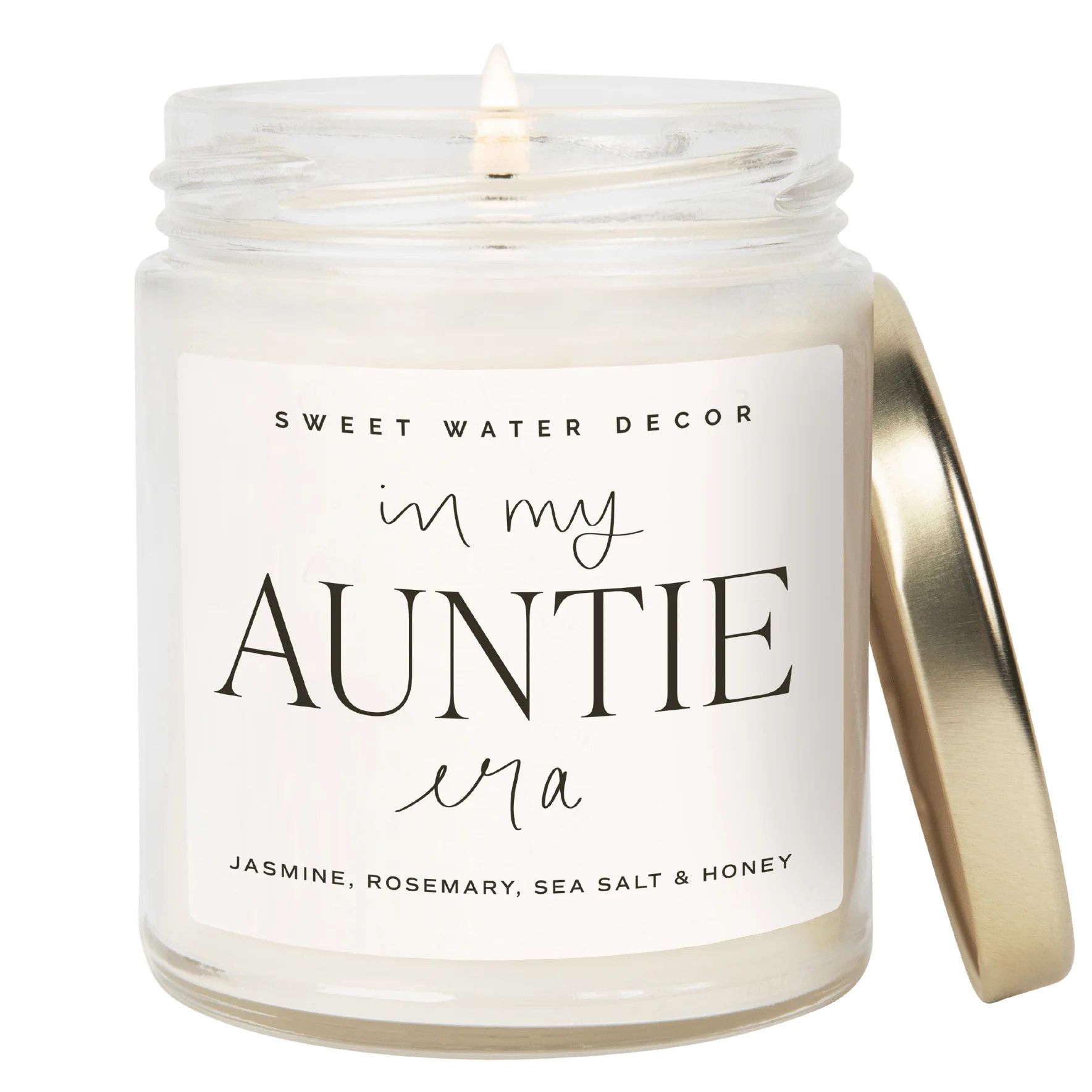 In My Auntie Era Soy Candle - Clear Jar - 9 oz (Wildflowers and Salt) | Sweet Water Decor, LLC