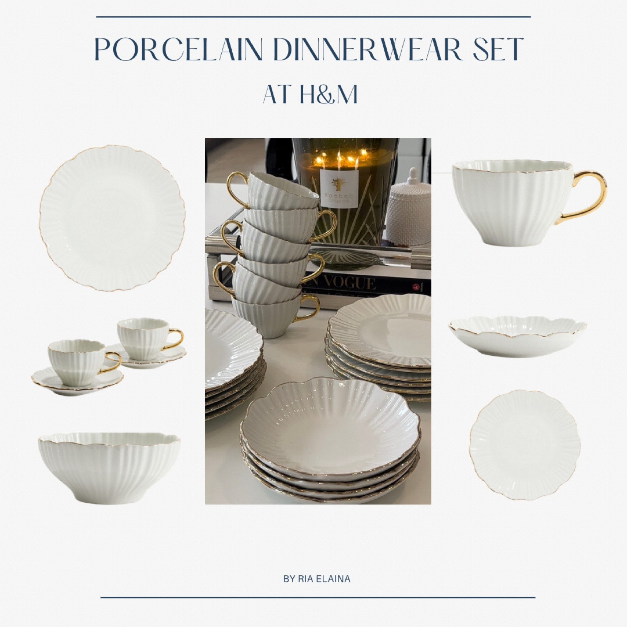 The most beautiful high street porcelain dinnerwear set. Dishwasher proof. Perfect for all year round. 

#LTKeurope #LTKautumn #LTKhome