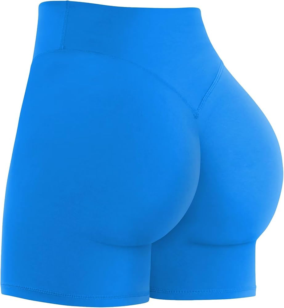 Sunzel Women's Invisible Butt Scrunch Shorts, High Waisted Biker Shorts, Gym Workout Yoga Running... | Amazon (US)
