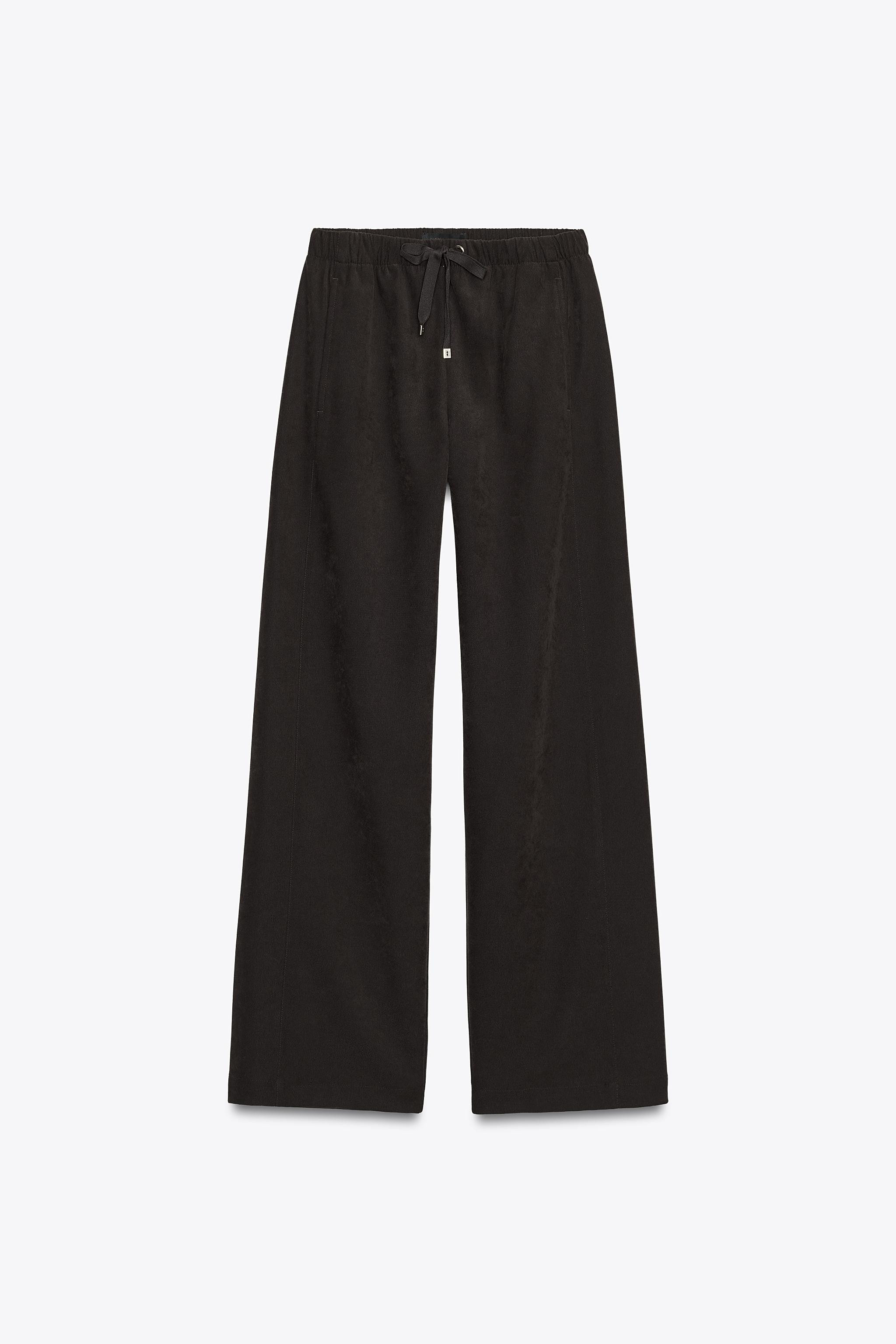 WIDE-LEG TROUSERS WITH ELASTIC WAISTBAND | Zara UK