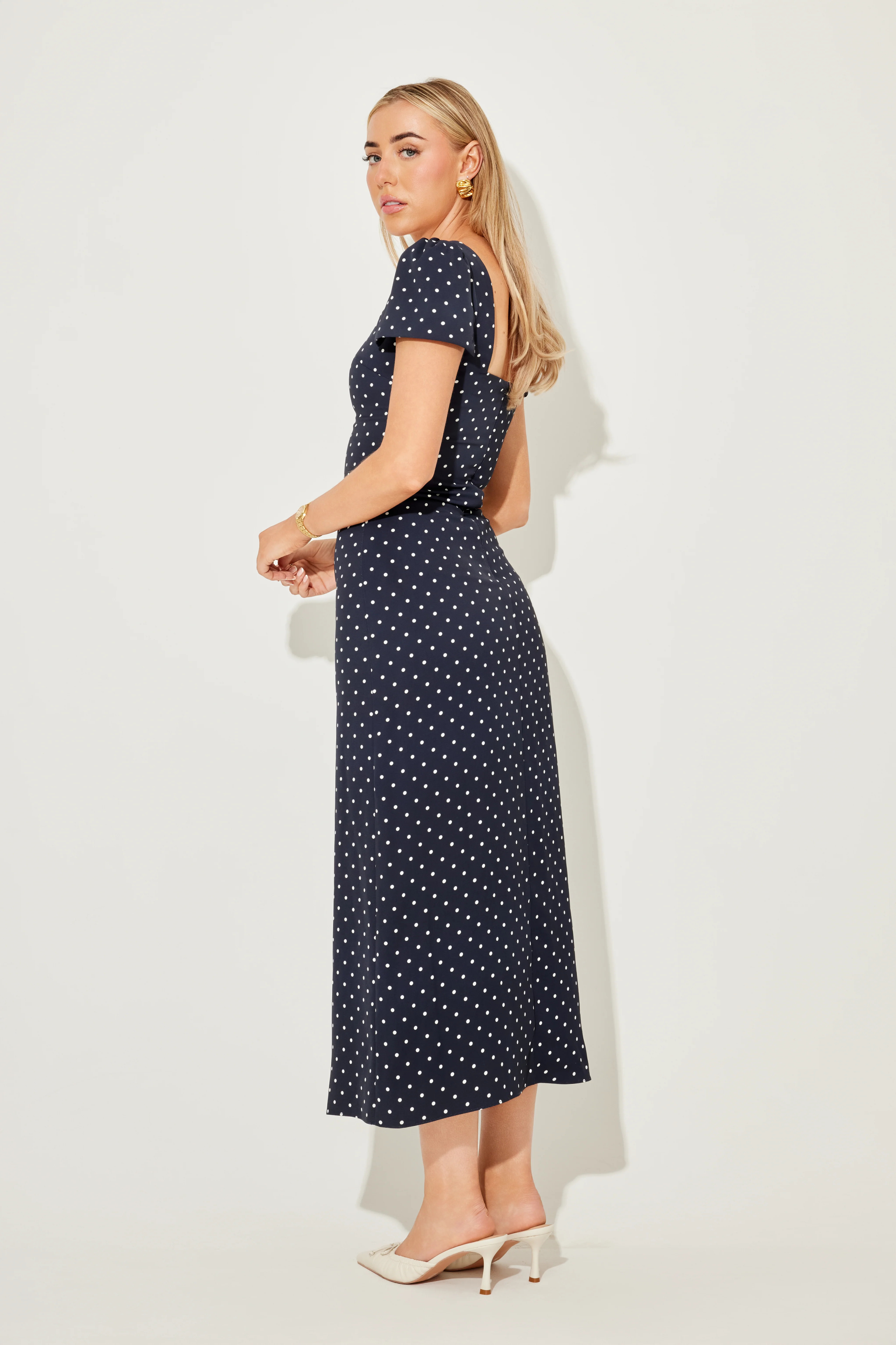Square Neck Slip Midi Dress | Odd Muse