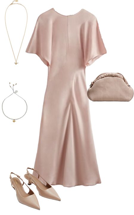 Nude neutral evening wear monochromatic. #satindress #otherstories 

#LTKstyletip #LTKover40 #LTKeurope