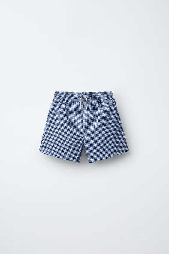 6-14 YEARS / GINGHAM SWIM SHORTS | Zara UK