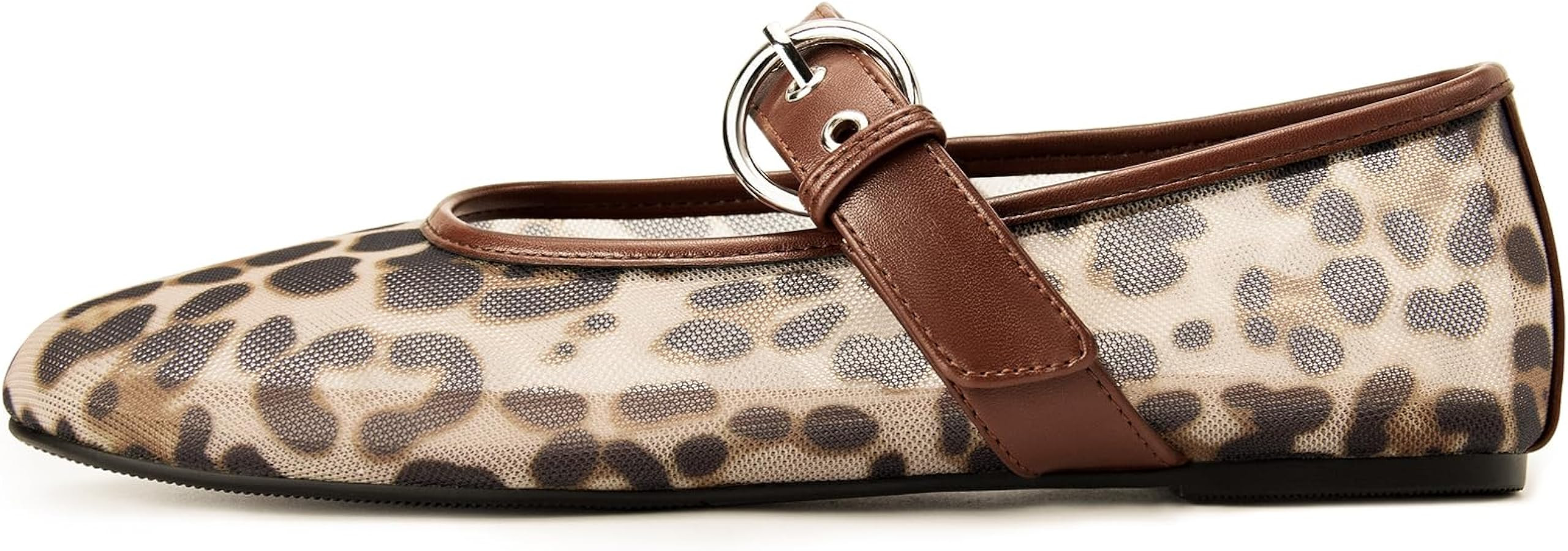 Leopard Flats for Women Mesh Flats Ballet Flats Mary Jane Flats Women's Dress Shoes Ballet Shoes | Amazon (US)