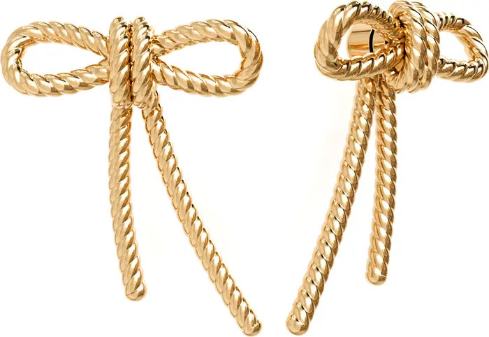 Rope Textured Bow Stud Earrings | Nordstrom Rack