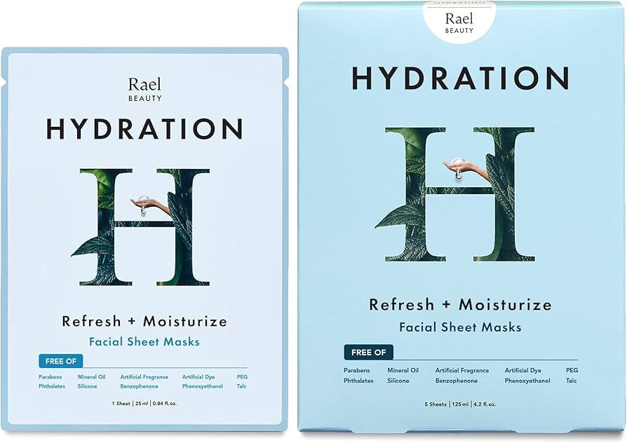 Rael Face Mask Skin Care, Hydrating Face Masks - Bamboo Facial Sheet Mask, Dewy Skin Care, Hydrat... | Amazon (US)