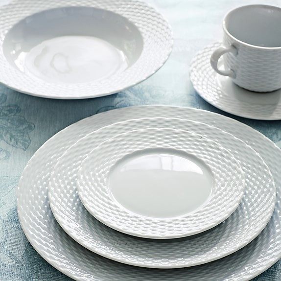 Pillivuyt Basketweave Dinnerware Place Settings | Williams-Sonoma