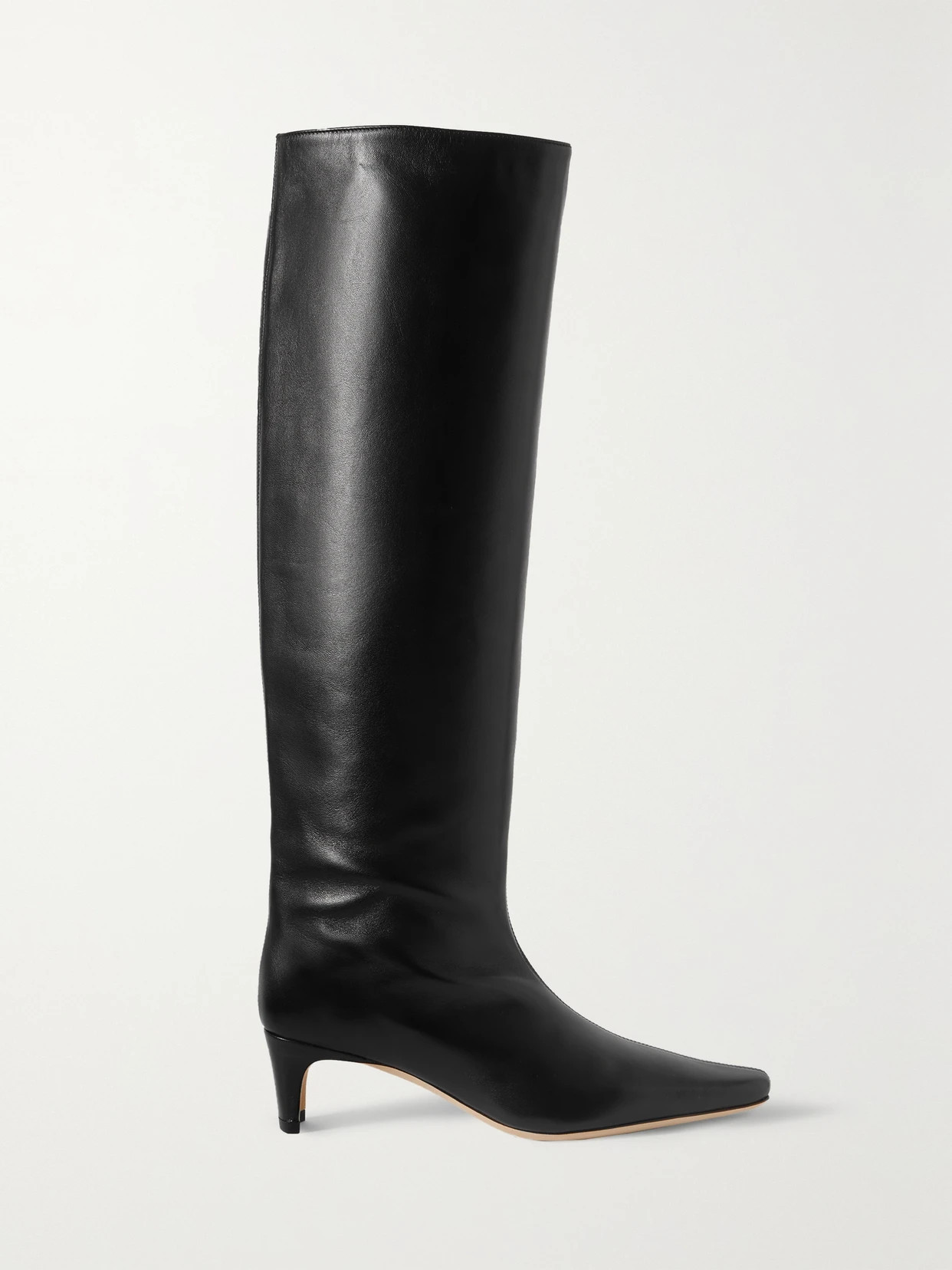 STAUD - Wally Leather Knee Boots - Black | NET-A-PORTER (US)