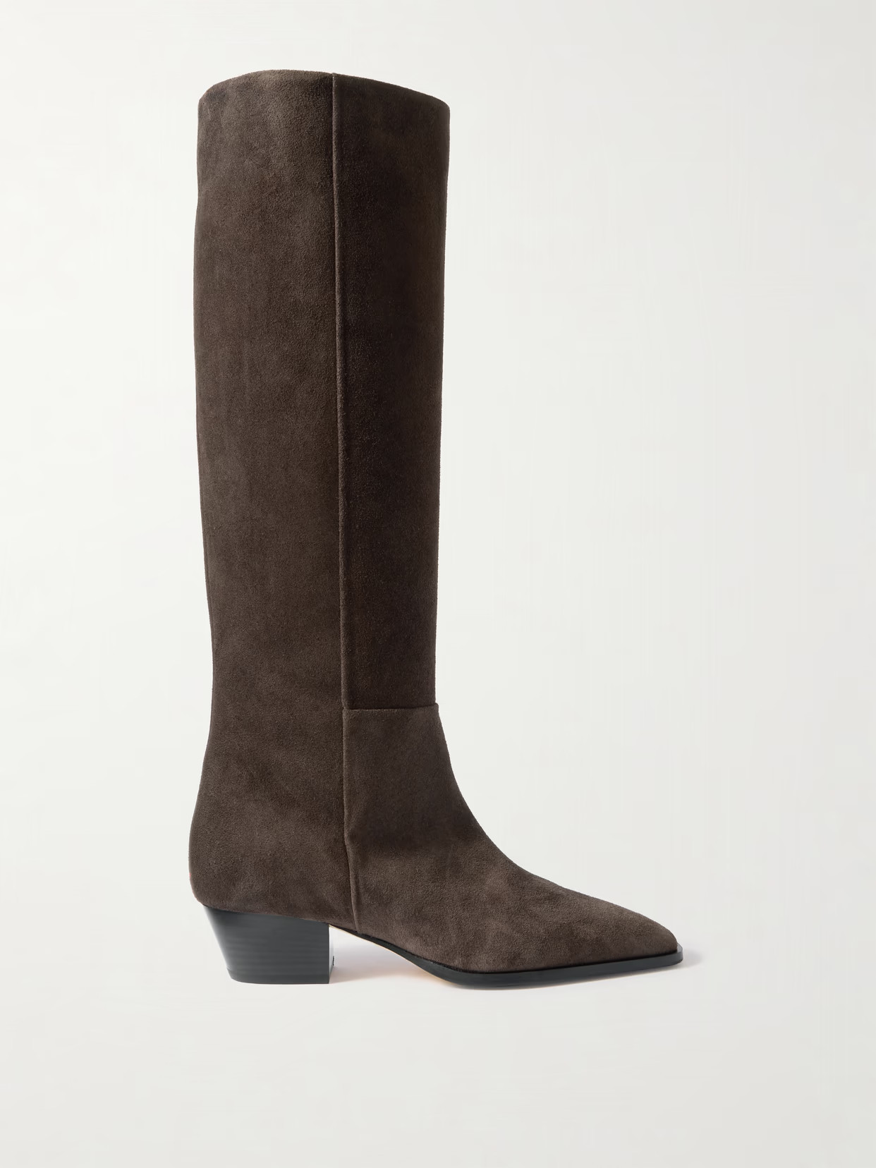 Aeyde - Medea Suede Knee Boots - Brown | NET-A-PORTER (US)