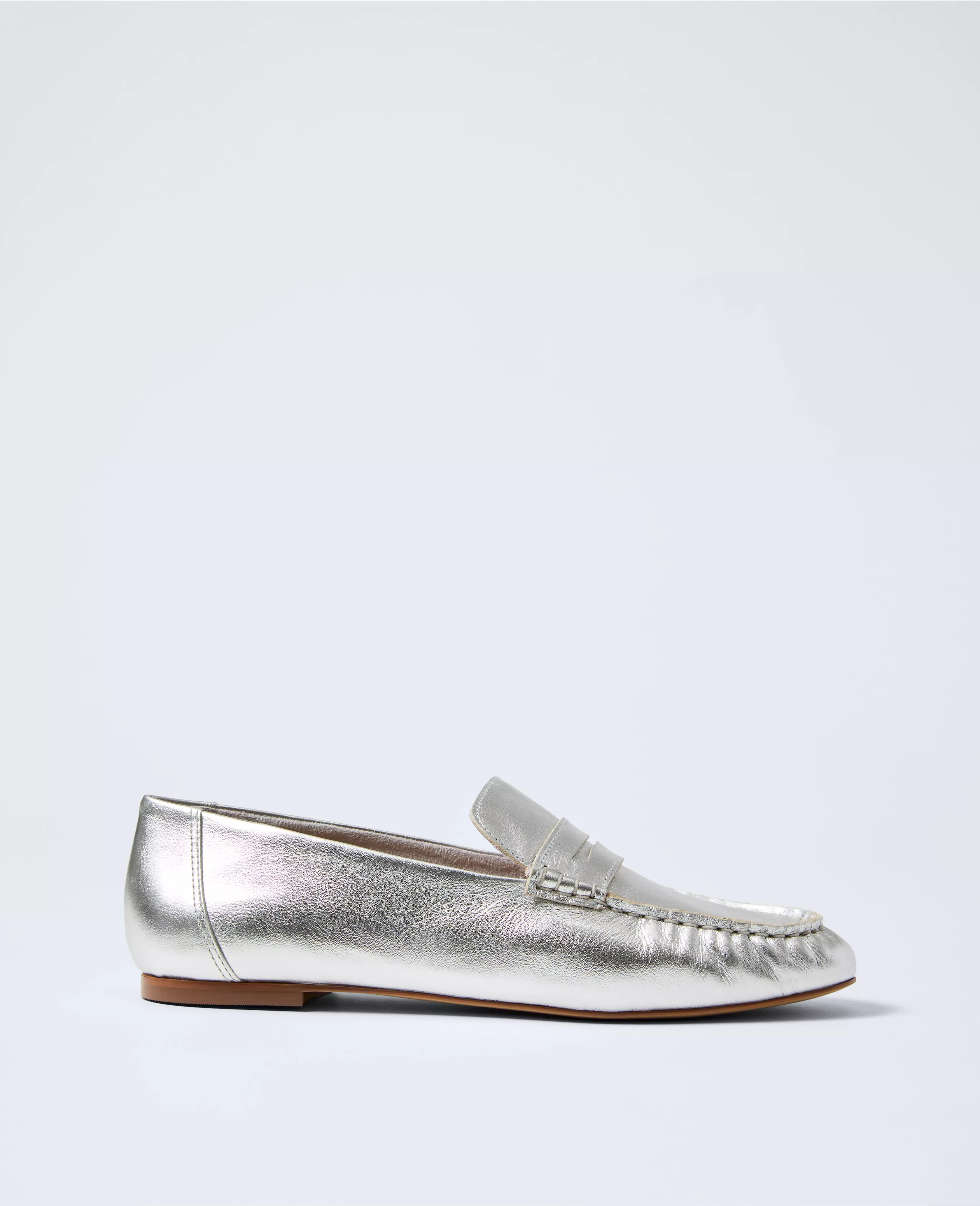 Metallic Leather Loafer | Ann Taylor