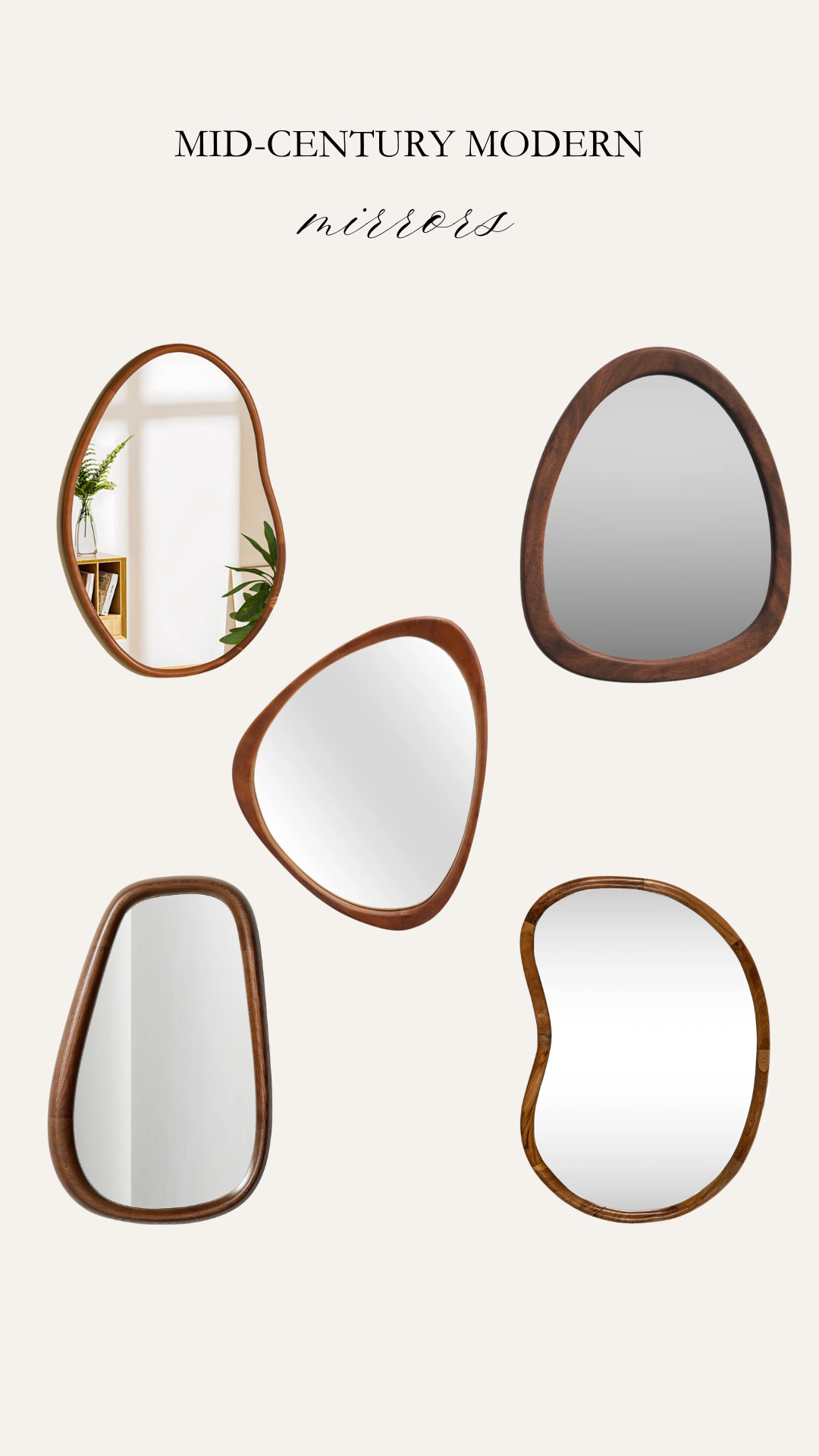Abstract shaped wood mid-century modern mirrors 

 

#LTKHome