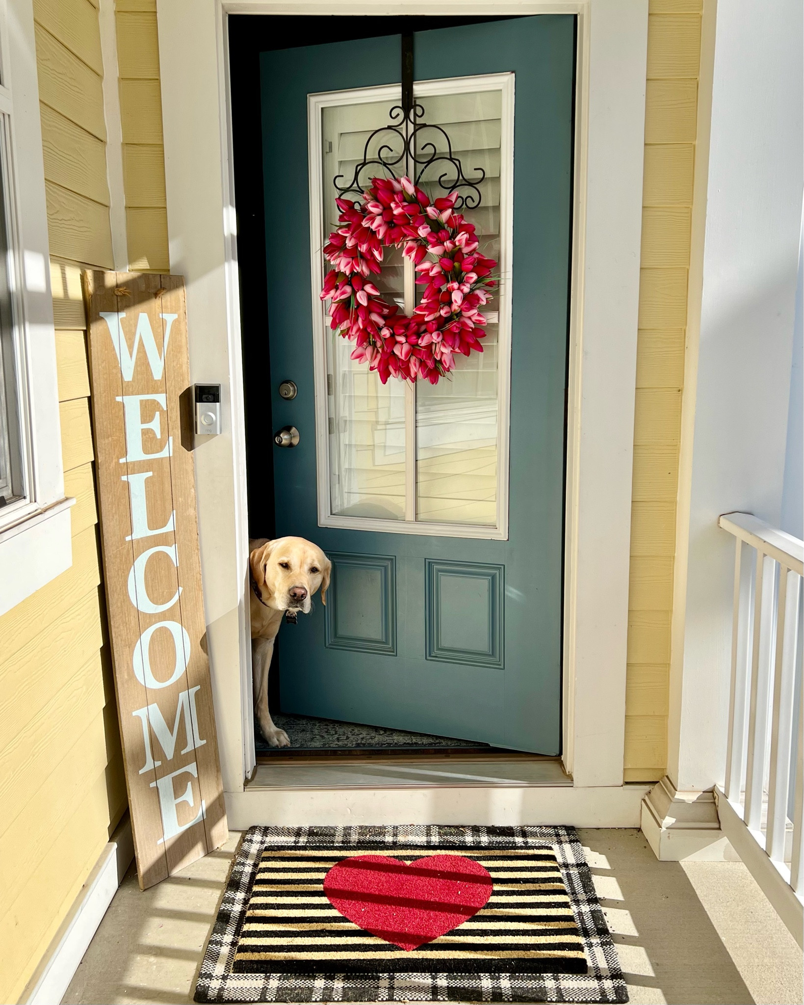 Valentine’s Day and Spring porch decor ❤️🩷 Doormat is current on sale! Tulip floral wreath perfect for adding a pop of color during the winter months!

#LTKHome #LTKSaleAlert #LTKStyleTip