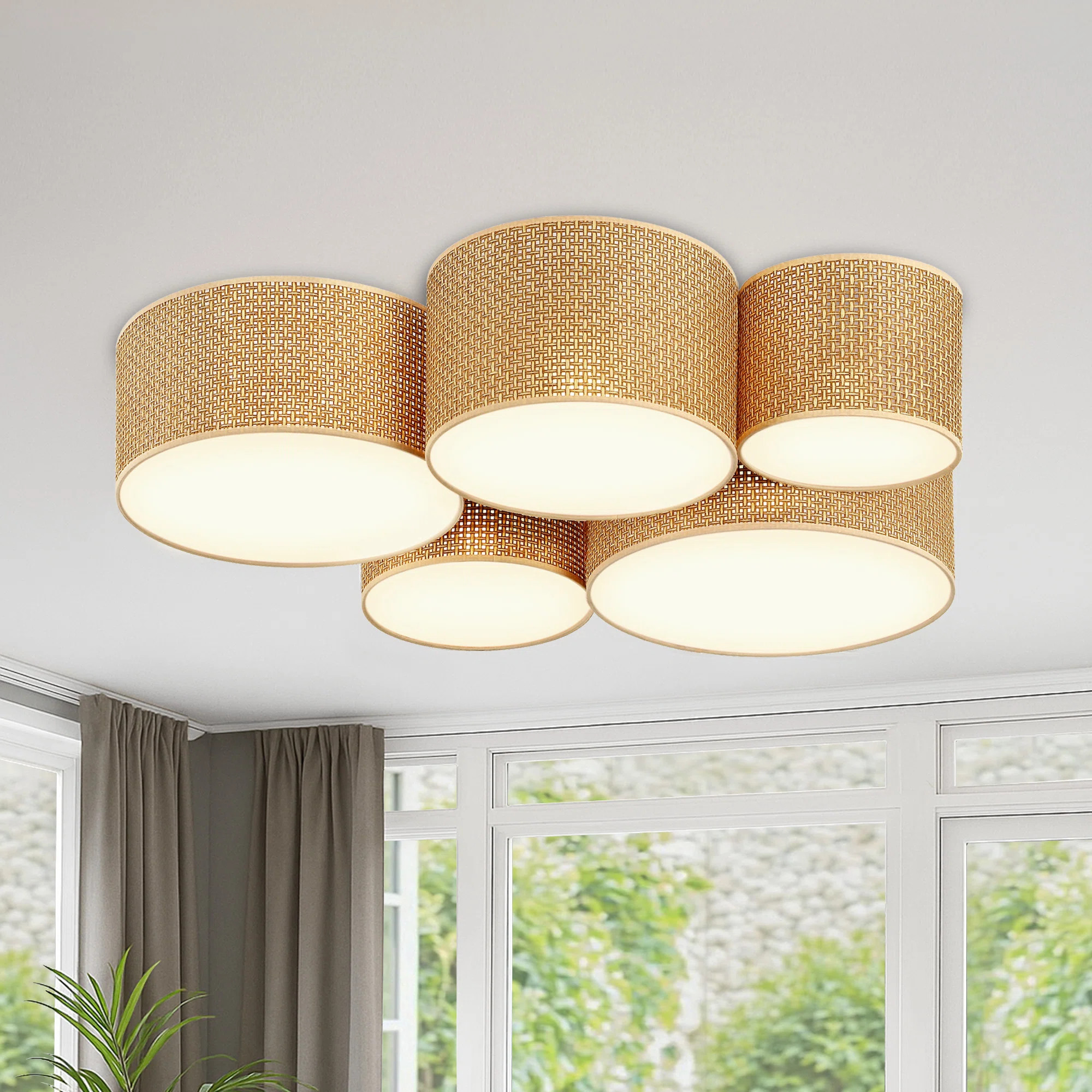 5-Light Hand Woven Flush Mount | Wayfair North America