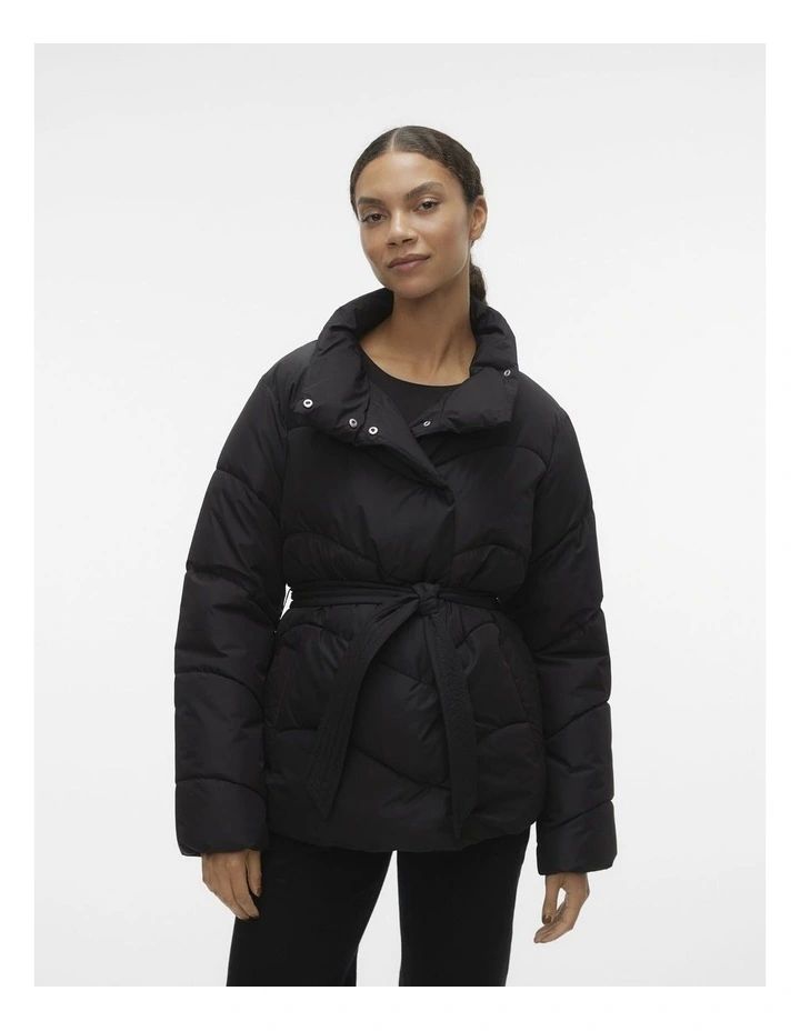 Wave Puffer Jacket in Black | Myer