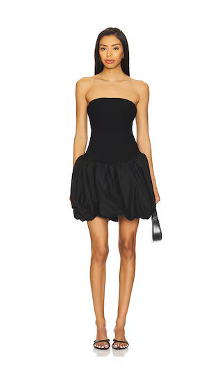SIMKHAI Pollie Bubble Mini Dress in Black. - size S | Revolve Clothing (Global)