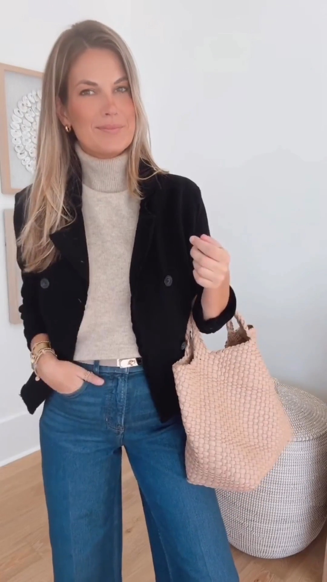 Polished casual outfit.  I am 5’11” wearing small in the tops and small in the jeans (not small tall for an ankle fit - use code RACHELXSPANX for a first time customer discount).  Amazon mules true to size.

#LTKgrwm #LTKootd #LTKWorkwear